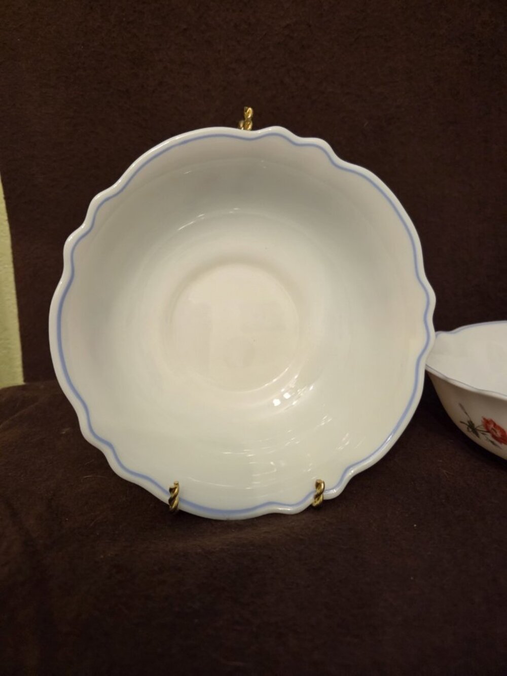 Pair/2 Arcopal France Paradise Milk Glass Cereal Bowls Floral Nice - Picture 2 of 7